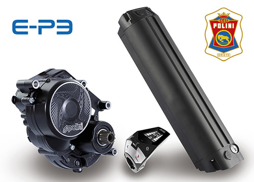 Polini E-P3 e-bike motor and drivetrain group